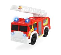 Dickie Toys Camión de Bomberos con Luz y Sonido, Escalera Móvil y Extensible, Pilas Incluidas, Apto para Niños y Niñas de 3 a 6 Años de Edad, 30 cm