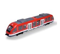 Dickie Toys - City Train (Rojo) - Tren de Juguete (45 cm) sobre Ruedas con Puertas y Techo para Abrir, ferrocarril para niños a Partir de 3 años