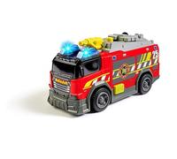 Dickie Toys Coche de Bomberos, con función de rociado de Agua, Sirena y luz, Ruedas giratorias, 15 cm de Largo, Coche de Juguete para niños a Partir de 3 años, Color Azul