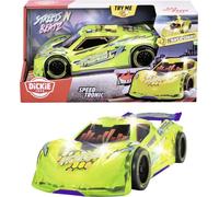 Dickie Toys Coche de Juguete Speed Tronic, Luces Intermitentes, Música, Coche Streets N BEATZ Motor de fricción, 20 cm, Incluye Pilas, para Niños Niñas a Partir de 3 años (203763009)
