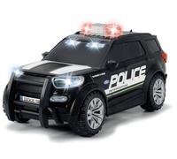Dickie Toys Coche de policía Ford Interceptor XL - 25 cm SUV policía Escala 1:18 con Rueda Libre, luz Azul y Sirena para niños a Partir de 3 años