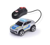 Dickie Toys - Coche de policía Lamborghini Urus - 13 cm con Control Remoto por Cable, Coche de policía teledirigido con luz Azul y Pilas, para niños a Partir de 3 años, Multicolor, 203712023