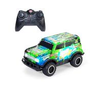 Dickie Toys - Coche RC Auto Glow Rally Truck (17 cm) - Coche de Juguete teledirigido a Partir de 3 años con luz y neumáticos de Goma, 8 km/h, Coche de Control Remoto para niños, Incluye Mando a