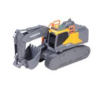 Dickie Toys - Excavadora sobre orugas Volvo, 23cm, Excavadora con luz incorporada, Efectos de Sonido, Ruedas giratorias, Vehículo de construcción para niños a Partir de 3 años (203723008)