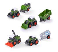 Dickie Toys Fendt Micro Team (9 cm): juego de tractores con remolque, original de Fendt, selección aleatoria, para niños a partir de 3 años, multicolor