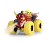 Dickie Toys - Flaming Fire Monster Auto (25 cm) - Camión Monstruo Grande a Partir de 3 años con función de Vapor y neumáticos de Goma, Coche de Juguete para niños con Rueda Libre, luz y Sonido,