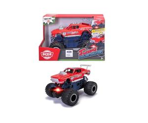 Dickie Toys Ford Furious Mustang 1:24 19,3 cm Coche de Juguete para niños a Partir de 3 años con fricción, luz y Sonido, Ruedas de Goma, función Try Me, Modelo Oficial, Multicolor