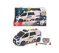 Dickie Toys- Furgón Mossos de Juguete 28cm, con luz y Sonido, Apertura de Puertas traseras, A Partir de 3 años