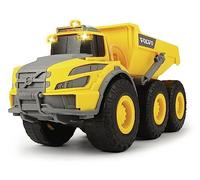 Dickie Toys - Gama Volvo Series, Camión Volquete de Juguete para Jugar en Cualquier Superficie, con Sistema de Ruedas de Giro Libre, Luz y Sonido, Apto para Niños y Niñas a Partir de 3 Años - 23 cm