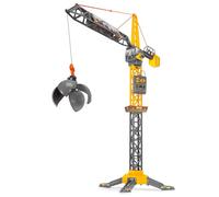 Dickie Toys - Grúa Mighty Crane 110 cm, Juguete con Control Remoto por Cable, Giro 360°, Bola de demolición con función de Agarre, óptimo para niños a Partir de 3 años (203729022)