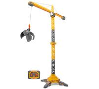 Dickie Toys - Grúa RC Titan Crane (150 cm) - Grúa de Juguete teledirigida con rotación de 360° y Accesorios interactivos, grúa de Juego con Mando a Distancia y luz para niños a Partir de 3 años,