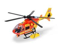 Dickie Toys - Helicóptero de Rescate Airbus H145 (36 cm) - Helicóptero de Juguete con hélice de Cuerda, luz, Sonido y Accesorios - Juguetes para niños a Partir de 3 años