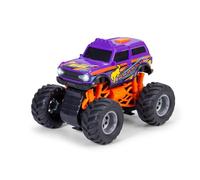 Dickie Toys Mega Monster 1:48 (14 cm), Monster Truck para niños a partir de 3 años, luz y sonido, fricción, neumáticos de goma, licencia oficial Ford, 4 tipos surtidos, selección aleatoria