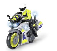 Dickie Toys Motocicleta de policía - Juguete de Moto con Figura de policía para niños a Partir de 3 años con luz Azul y Sirena, Rueda Libre, 17 cm de Largo