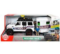 Dickie Toys - Police Horse Trailer Coche de policía con remolque de caballo, figura de caballo, juego de juguetes para niños a partir de 3 años, incluye luz, sonido y pilas