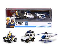 Dickie Toys Sam - Juego de 3 Figuras de Sam de Bombero, 1:64, 5-8 cm de Longitud