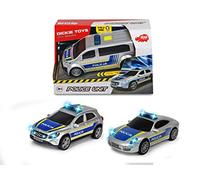 Dickie Toys - Simba Dickie SOS Police Unit, 3-Asst. 15 cm, Escala 1:32, Luces y Sonidos, Try Me, Multicolor, 4006333059827