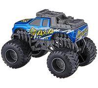 Dickie Toys sort 203752010 Monster Truck-Camión de juguete con luz y sonido (escala 1:43, 15 cm, 2 modelos), color rojo y azul , color/modelo surtido