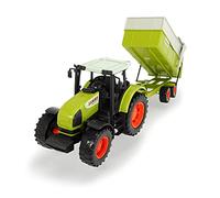 Dickie Toys- Tractor CLAAS Ares- Tractor Grande con Remolque basculante, 57 cm, Ruedas de Giro Libre, Partes móviles, A Partir de 3 años