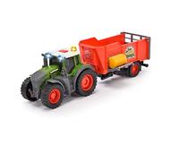 Dickie Toys - Tractor Fendt con Remolque Trailer Juguete, 26 cm, para Niños a Partir de 3 Años, con Ruedas Giratorias, Efectos de Luz y Sonido, y Otras Funciones (2037340001NL),Exclusivo en Amazon