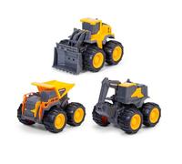 Dickie Toys Volvo Monster Truck - 3 Surtidos (selección aleatoria) con fricción y tracción a Las 4 Ruedas - Cargadoras de Ruedas, volquetes o excavadoras - vehículos Resistentes con Partes móviles