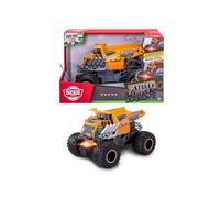 Dickie Toys Volvo Rigid Hauler 1:24 19,3 cm vehículo de construcción para niños a Partir de 3 años con fricción, luz y Sonido, Ruedas de Goma, función Try Me, Modelo Oficial de Volvo