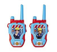Dickie Toys Walkie Talkies Sam El Bombero - 2 Radios Especialmente Diseñadas para Niños a Partir de 4 Años, Hasta 100 m de Alcance, Radios de Juguete Rojo