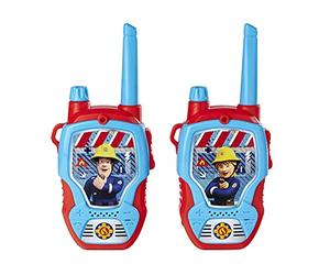 Dickie Toys Walkie Talkies Sam El Bombero - 2 Radios Especialmente Diseñadas para Niños a Partir de 4 Años, Hasta 100 m de Alcance, Radios de Juguete Rojo