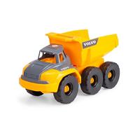 Dickie, Volvo FMX camión volquete 26 cm con Rueda Libre, chasis articulado Flexible, Zona de Carga inclinable Manual, Cabina Abierta, Arena Piedras Bloques, Licencia Volvo, 3 años (203724009)