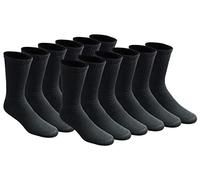 Dickies All Purpose Cushion Crew Socken (6/12 Paar) Calcetín Casual, Negro (12 Pares), M para Hombre