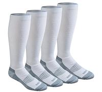 Dickies Calcetines de compresión ligeros para hombre, cómodos, por encima de la pantorrilla, disponibles en tallas M-XXL (2, 4 pares), Blanco (4 pares), L