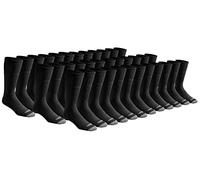 Dickies - Calcetines de trabajo acolchados para hombre, Negro (36 pares), L