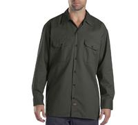 Dickies - Camisa con Manga Larga para Hombre, Color Verde Oliva, Talla L