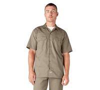 Dickies - Camisa de la flexión de la tela cruzada trabajo de los hombres, X-Large, Desert Sand