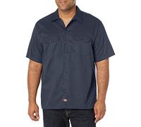 Dickies - Camisa de la flexión de la tela cruzada trabajo de los hombres, XX-Large, Dark Navy