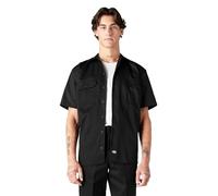 Dickies - Camisa de trabajo casual de manga corta para hombre negro negro