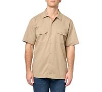 Dickies Camisa de Trabajo de Manga Corta para Hombre Flex Slim Fit, Desert Sand, Small