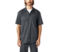 Dickies Camisa de Trabajo Flexible de Manga Corta para Hombre, Carbón Vegetal, XX-Large