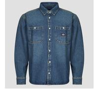 Dickies Camisa manga larga MECHANIC DENIM SHIRT LS KHAKI TINTED BLUE in Azul EU L