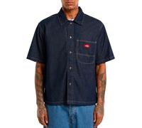 Dickies - Camisas - Denim Shirt SS Rinsed - Talla M - Azul Azul M