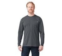 Dickies, Camiseta de Cuello Redondo Pesado de Manga Larga para Hombre, Grande y Alto, Carbón Vegetal, XX-Large