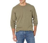 Dickies Cuello Redondo Pesado de Manga Larga Camisa de utilidades de Trabajo, Caqui, M para Hombre
