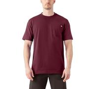 Dickies Camiseta Gruesa de Manga Corta con Cuello Redondo para Hombre, Borgoña, Large Alto