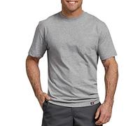 Dickies - Camiseta Gruesa de Manga Corta con Cuello Redondo para Hombre, Gris Brezo, 4X-Large Alto