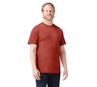Dickies Camiseta gruesa de manga corta con cuello redondo para hombre, rojo, jaspeado, (Rustic Red Heather), Small