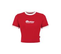 DICKIES Camiseta 'LEWISTOWN' rojo rubí / blanco Mujer DICKIES XXS rojo rubí / blanco