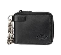 Dickies Cartera Delgada de Cuero con Cadena Plegable para Hombre, Negro - Cremallera Alrededor, Talla única, Cartera Delgada de Cuero con Cadena Plegable para Uso Diario