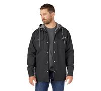 Dickies - Chaqueta con capucha de forro polar para hombre, tipo camisa de lona, con tecnología Hydroshield, Negro -, 2X