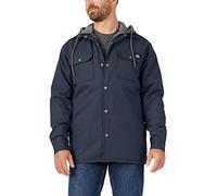 Dickies Chaqueta de forro polar con capucha para hombre con Hydroshield, Azul marino oscuro, Medium