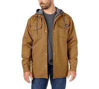 Dickies Chaqueta Tipo Camisa Capucha de Forro Polar con Hydroshield Ropa de Abrigo de Trabajo, Pato Marrón, XS para Hombre